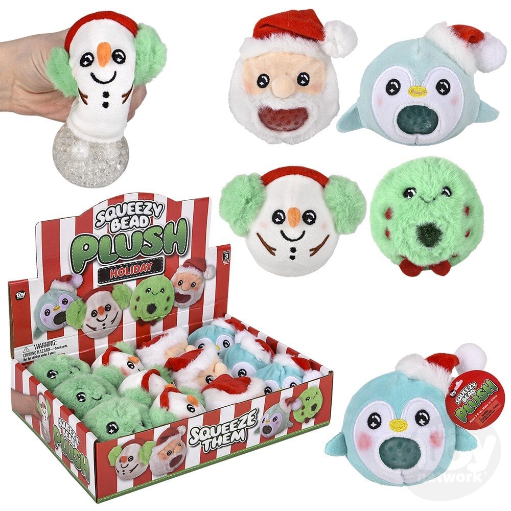 Holiday Squeezy Bead Plush™ | Christmas Sensory Plush by Toy Network